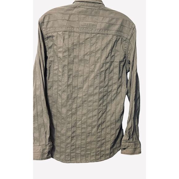 CALVIN KLEIN GARMENT LONG SLEEVE BUTTON SHIRT, MENS, S (SLIM FIT), NECK 16, GREY - Picture 4 of 10